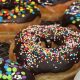 Dessert colorful Sprinkled chocolate Doughnuts